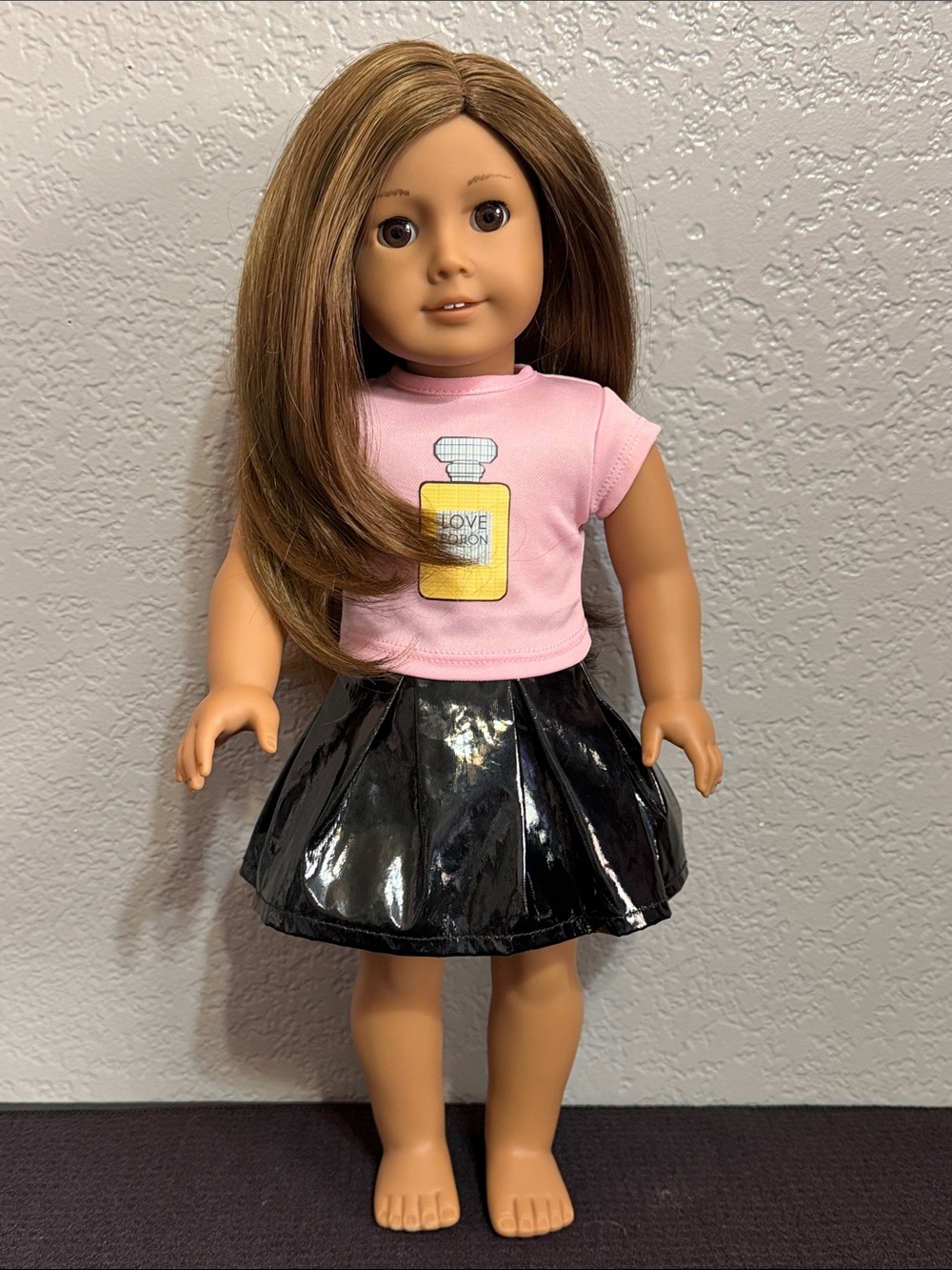 American Girl Doll Brown Hair & Eyes Pierced Ears